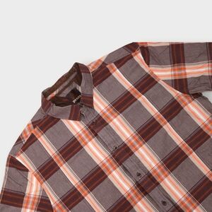 Prana XL Benton Short Sleeve Button Down Shirt Plaid Standard Fit Organic Cotton